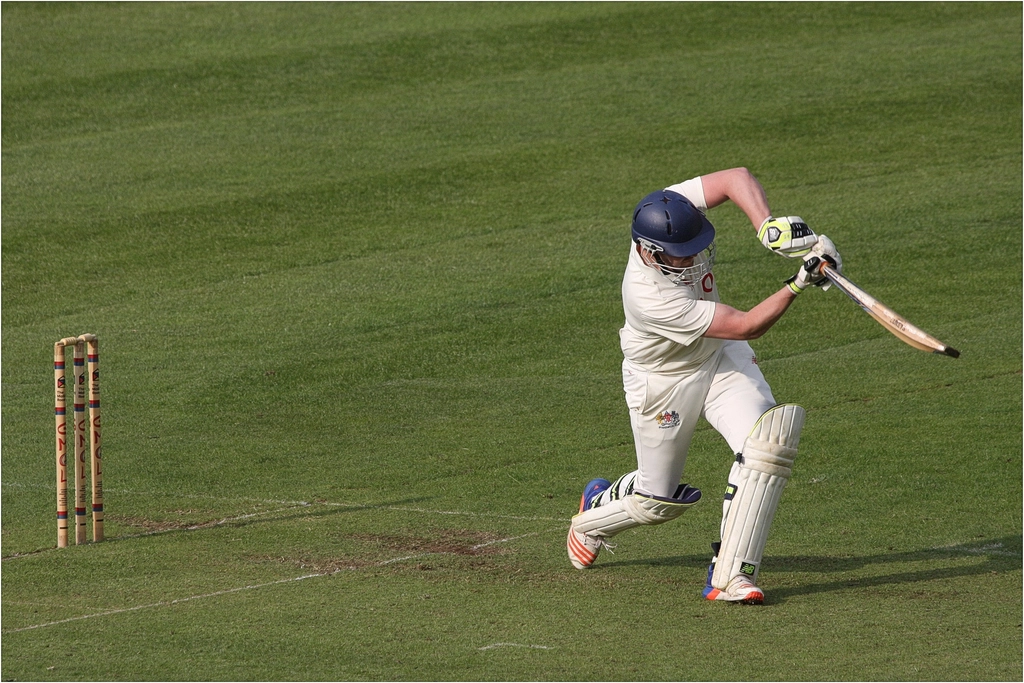 Cricket game. Headingley, Leeds, UK