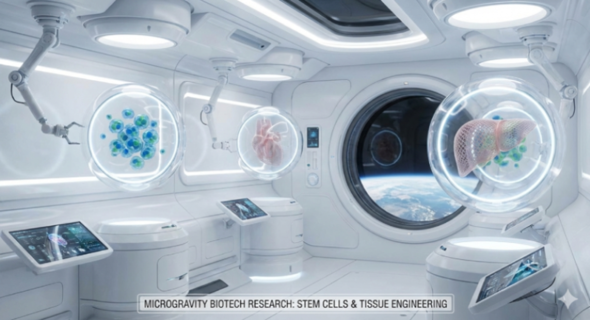 Microgravity mein stem cell aur engineered organ research
