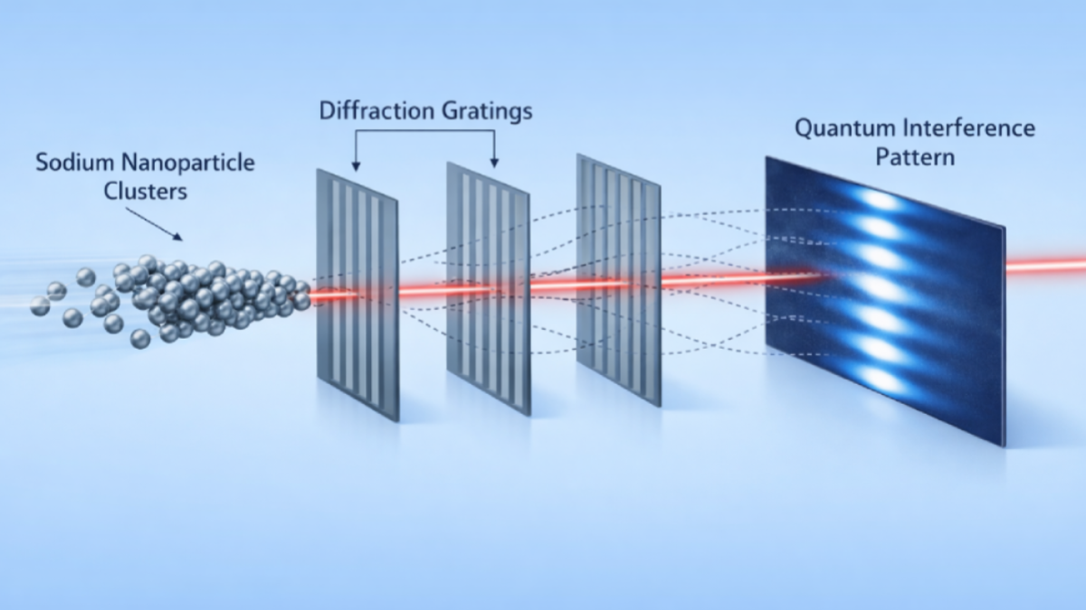Metal nanoparticles showing quantum wave behavior in laboratory experiment